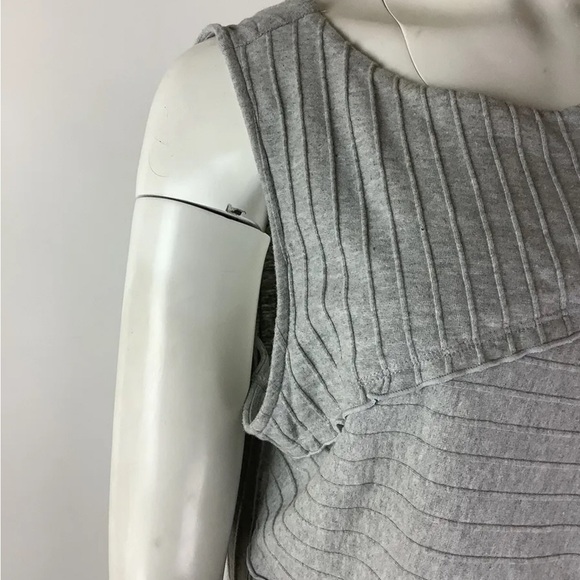 Soft Surroundings Sz L Ribbed Jersey Tank Pullover Dress Gray 100% Cotton - Picture 2 of 6